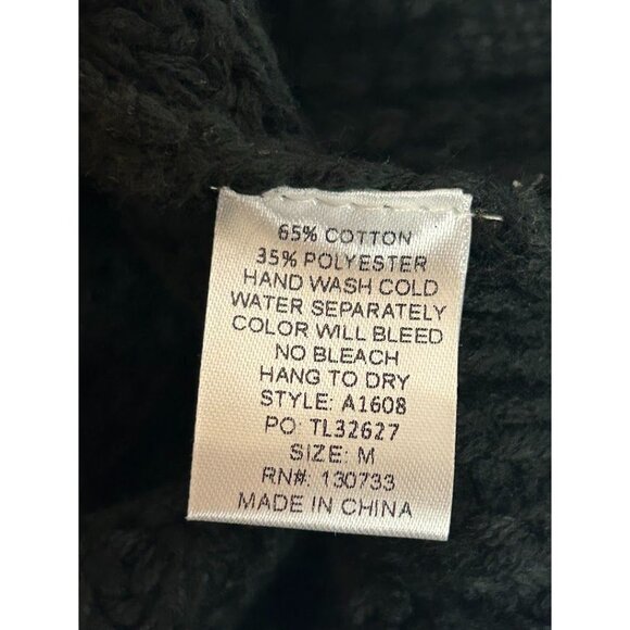 Umgee Size‎ M Black Cowl Neck Knit Sweater Pullover  Women's NEW - Picture 2 of 7